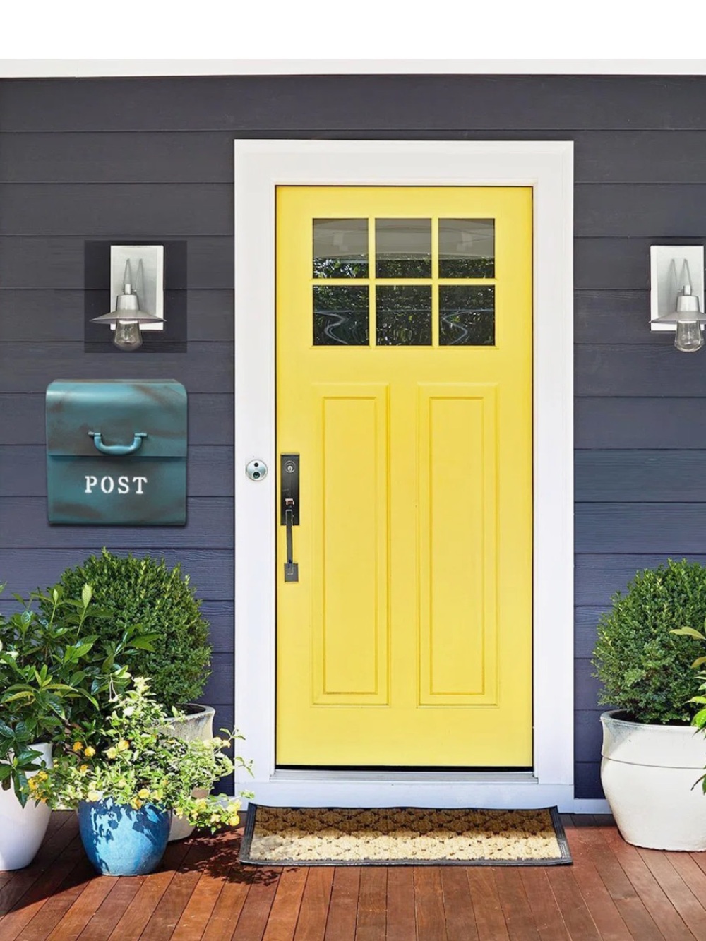 Teal Aluminum Wall-Mounted Mailbox - Teal - Picture 4 of 5